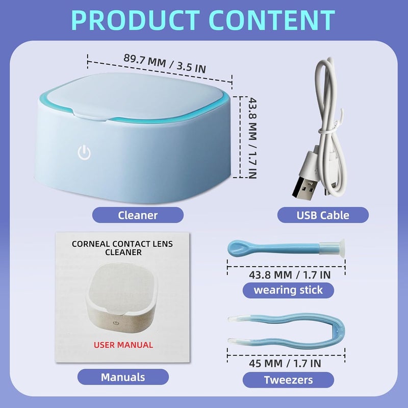 UpaClaire Contact Lens Mega Sonic Cleaner Silent Color Pupil Cleaning Machine - Image 5
